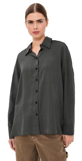 Tibi Tibi Ultra Light Oversized Shirt Black