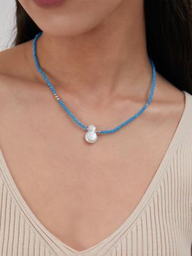 TIEDE Beads Necklace (Sky blue)