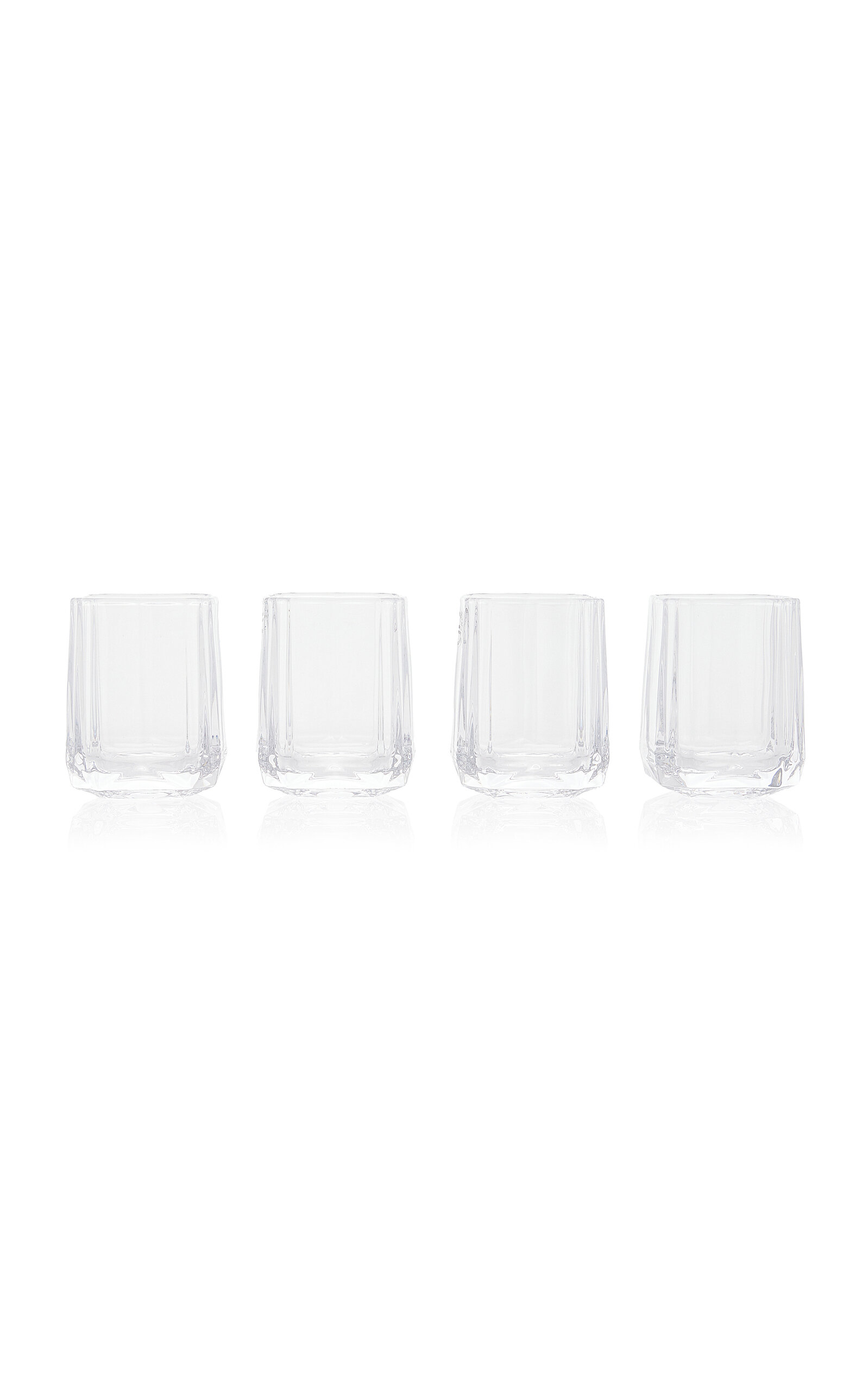 Tiffany & Co. Tiffany & Co. Facet SetofFour Crystal Shot Glasses Clear