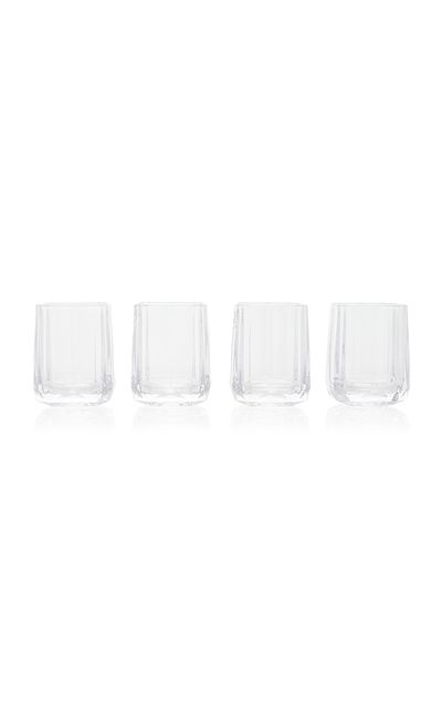 Tiffany & Co. Tiffany & Co. Facet SetofFour Crystal Shot Glasses Clear