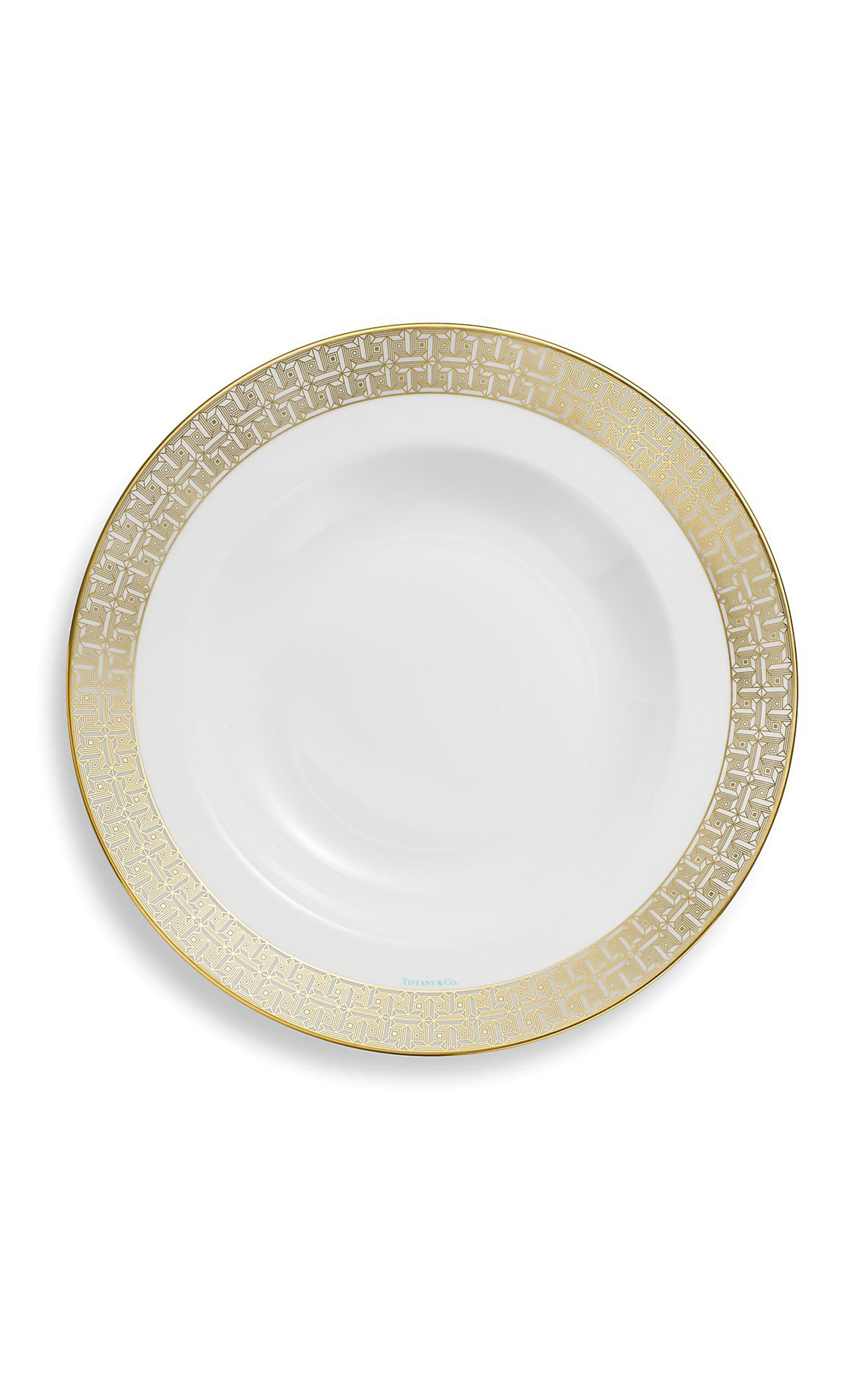 Tiffany & Co. Tiffany & Co. T True Porcelain Dinner Bowl Gold