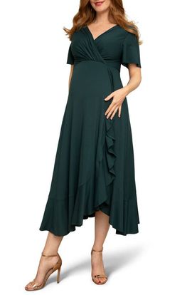 Tiffany Rose Maternity Tiffany Rose Maternity Waterfall Faux Wrap Maternity/Nursing Midi Dress