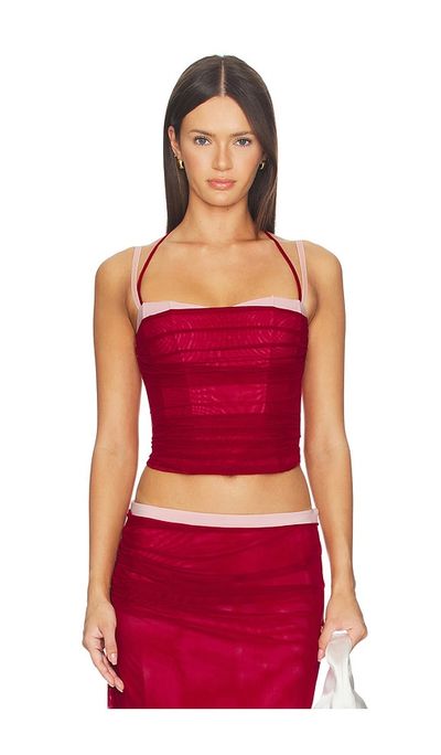 Tiger Mist Tiger Mist Caline Ruched Corset Top