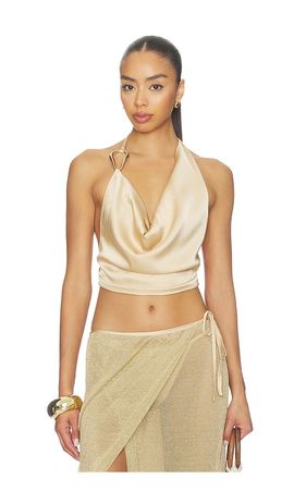 Tiger Mist Tiger Mist Cyrene Satin Cowl Top