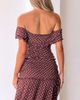 Tiger Mist Tiger Mist Denali ruched drop waist maxi skirt in brown polka dot - part of a set - 3