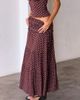 Tiger Mist Tiger Mist Denali ruched drop waist maxi skirt in brown polka dot - part of a set - 4