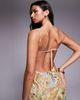 Tiger Mist Tiger Mist Elysium sequin trim cami tie low back maxi dress in vintage animal print-Multi - 2