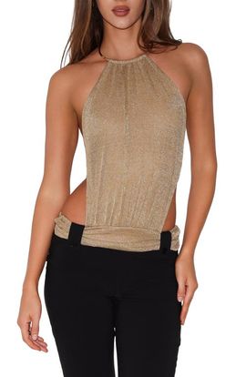 Tiger Mist Tiger Mist Evanna 2.0 Metallic Halter Top