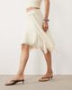 Tiger Mist Tiger Mist Juna asymmetric hem drape waist detail midi skirt in cream - part of a set-White - 2
