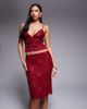 Tiger Mist Tiger Mist Kirra sequined lace detailing midi skirt in red - part of a set - 2