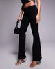 Tiger Mist Tiger Mist Kittie low rise tailored button detail flared pants in black - part of a set - 4