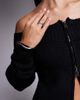 Tiger Mist Tiger Mist Lunette bardot ribbed trim zip through sweater in black - 4