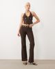Tiger Mist Tiger Mist Marren cami halterneck eyelet top in chocolate - part of a set-Brown - 2
