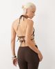 Tiger Mist Tiger Mist Marren cami halterneck eyelet top in chocolate - part of a set-Brown - 3