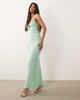Tiger Mist Tiger Mist Ophelia diamante flower detail strappy tie front low back maxi dress in light green - 1