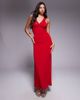 Tiger Mist Tiger Mist Seraphine slinky crossover lace panel bodycon maxi dress in red - 1