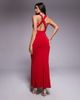 Tiger Mist Tiger Mist Seraphine slinky crossover lace panel bodycon maxi dress in red - 2