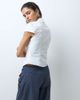 Tiger Mist Tiger Mist Viola cap sleeve keyhole detail shirt in white - 4