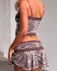 Tiger Mist Tiger Mist Vira Zebra Print Lace Trim Cami in Neutral Zebra, Women's at Urban Outfitters - 2