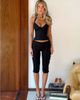 Tiger Mist Tiger Mist x Em Venz Pilar drape tie waist detail capris set in black - 1