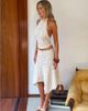 Tiger Mist Tiger Mist x Em Venz Synthia halterneck crochet top in cream -set-White - 2