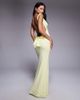 Tiger Mist Tiger Mist Zita square neck open scoop back satin bow detail maxi dress in lemon-Yellow - 1