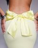 Tiger Mist Tiger Mist Zita square neck open scoop back satin bow detail maxi dress in lemon-Yellow - 3