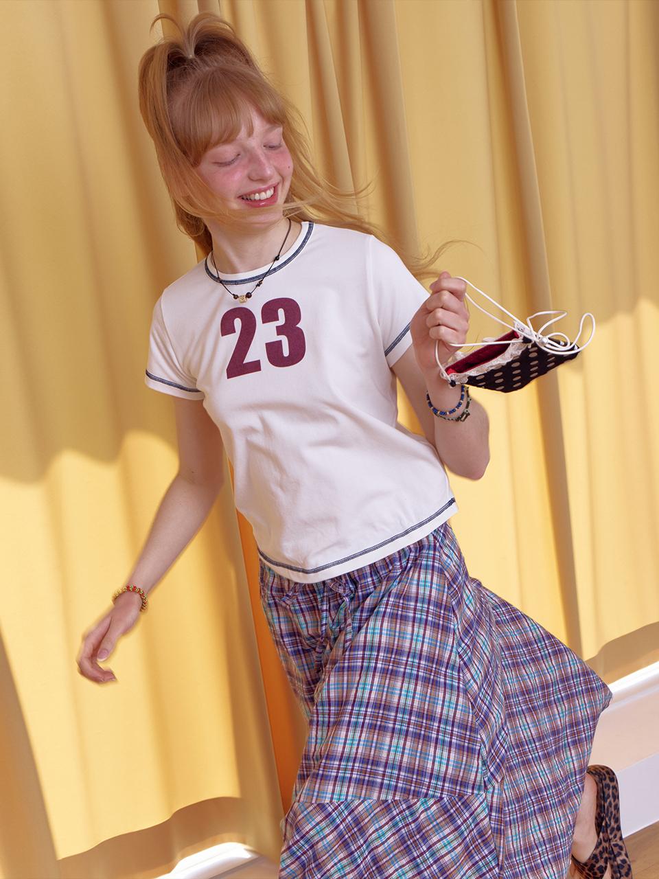 Tilda Ma Tilda Everywhere Check Skirt [grape check]