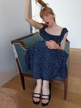 Tilda Ma Tilda Holiday Dot Dress [navy]