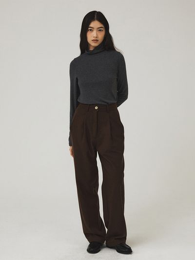 Tillber Classic Wool Slacks - Brown