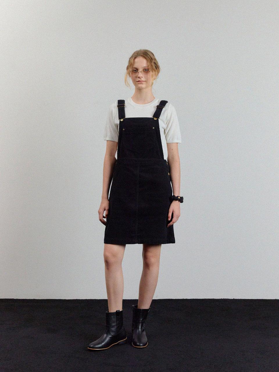 Tillber Supenders Skirt_Black
