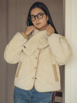 TILLIDIE Muffler Set Fleece Jacket