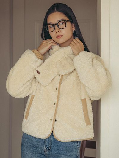 TILLIDIE Muffler Set Fleece Jacket