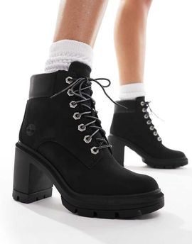 Timberland Timberland allington heights 6 inch heeled boots in black nubuck leather