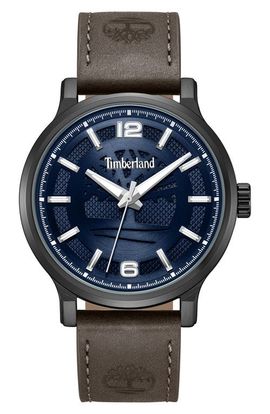 Timberland Timberland Driscoll Leather Strap Watch, 43mm