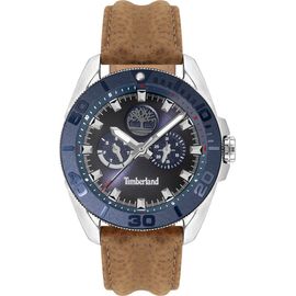 Timberland Timberland Fairhill Multifunction Leather Strap Watch, 44mm