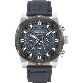 Timberland Timberland Fitzwilliam Multifunction Leather Strap Watch, 46mm
