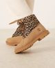 Timberland Timberland Premium 6 inch lace up boots with leopard detail in beige-Neutral - 1