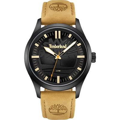 Timberland Timberland Rambush Leather Strap Watch, 42mm