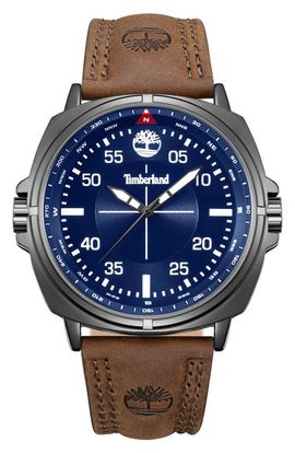 Timberland Timberland Williston Leather Strap Watch, 48mm