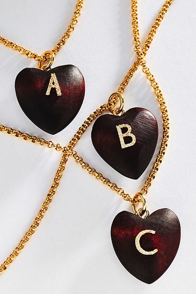 Timeless Pearly Timeless Pearly x Anthropologie Wood Initial Necklace