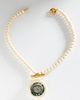 Timeless Pearly White Beaded Pendant Necklace - 1