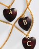 Timeless Pearly Wood Initial Pendant Necklace - 1