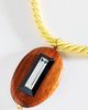 Timeless Pearly Yellow Corded Wood Necklace - 2
