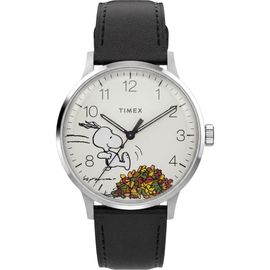 Timex® Timex® Peanuts Waterbury Classic Leather Strap Watch, 40mm