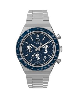 Timex Timex Peanuts x Q Timex Chronograph Stainless Steel Bracelet Watch, 40mm