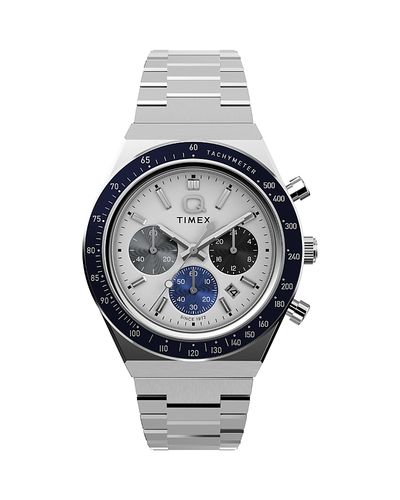 Timex Timex Q Timex Chronograph Stainless Steel Bracelet Watch, 40mm