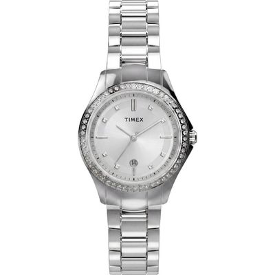 Timex® Timex® Trend Crystal Bezel Bracelet Watch, 30mm