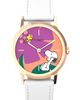 Timex® Timex® x Peanuts Marlin® Snoopy Floral Leather Strap Watch, 34mm - 1