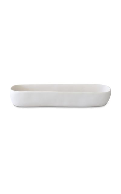 Tina Frey Designs Tina Frey Designs Cuadrado Short Resin Centerpiece Bowl White